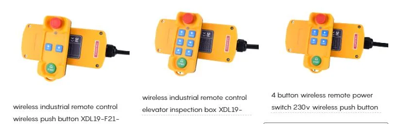 8 Push Buttons Industrial Wireless Crane Control Switchn for Cranes