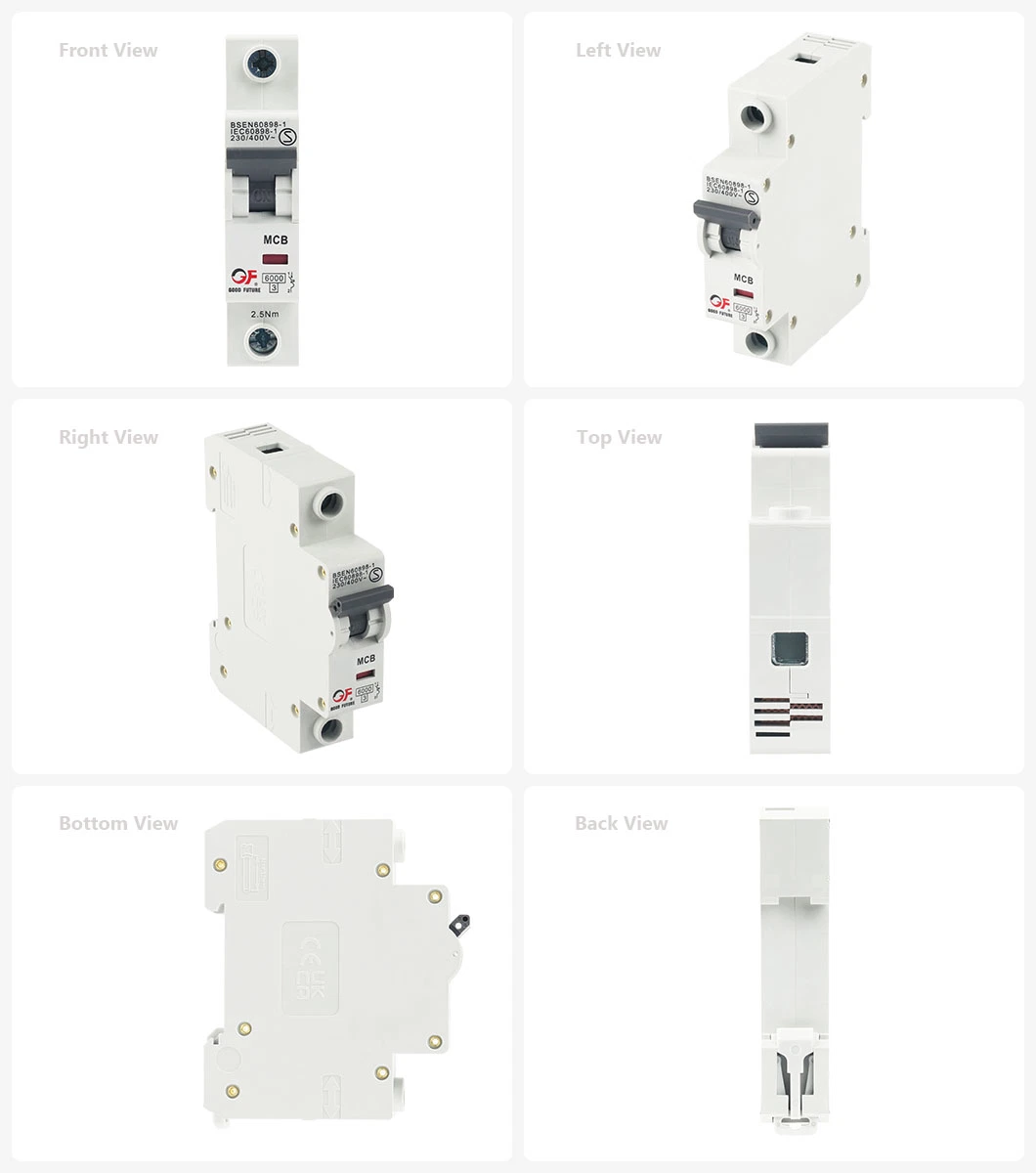 6ka 1p 2p 3p 4p 6-63A Miniature Circuit Breaker MCB